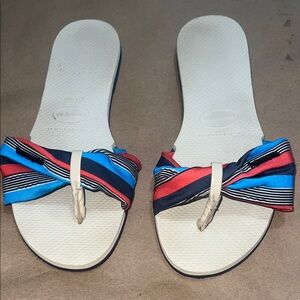 Havaianas You St.Tropez Striped Biw Flip Flops- US 9/10 W